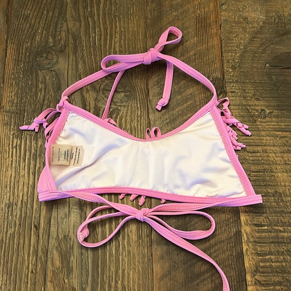 Girls Pink Fringe Bikini Size 7-8 - Picture 4 of 6